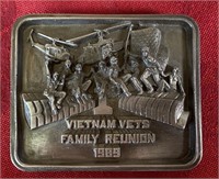 Kansas Vietnam vet family reunion belt buckle