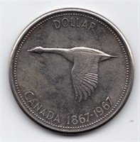 1967 Canada Centennial Silver Dollar