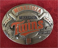 Minnesota twins baseball belt buckle