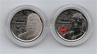 Lot of 2 Canada War of 1812 2012 25 Cents