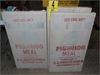 (3)  Pig & Hog C.E. Routzman Meal Bags   As Found