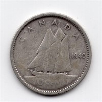 1940 Canada 10 Cents
