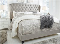 Ashley Jerary Gray King Upholstered Tufted Bed