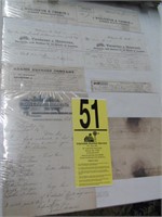 1880's Lumber Invoices (3) Boards