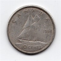 1958 Canada 10 Cents
