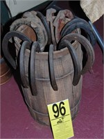 Nail Keg With Horse Shoes