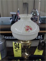 Brass Kerosene Lamp w/Shade