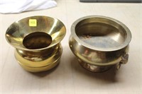 Brass Spitoon & Brass Bowl