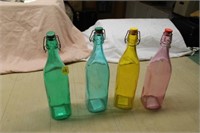 Craft Bottles w/ Sealable Cork Lids (4)