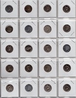 Lot of 20 Canada 5 Cent Nickels
