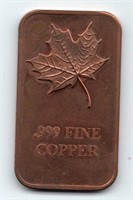 Copper Bar .999 1 Troy Ounce
