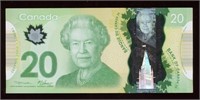 2012 Bank of Canada $20 4-Digit Repearter Banknote