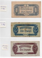 Lot of 3 Hungary Banknotes