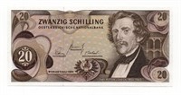 1967 Austria 20 Schilling Banknote