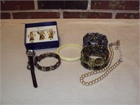 NICE Lot Costume Jewelry - Bracelets, Brooches +