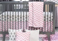 Zoomie Kids Bullington 3 Pc Crib Bedding Set, Pink