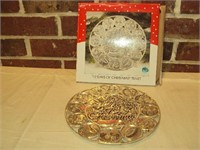 12 Days of Christmas Silverplate Trivet - NEW