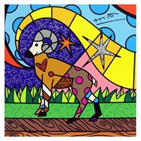 Britto, "Aries" Hand Signed Limited Edition Giclee