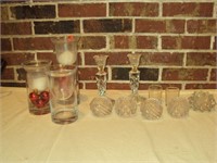 12 Pc Lot - Candlesticks, Some Crystal, + More