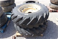 PAIR OF GOODYEAR 16.9 X 30 TIRES & RIMS