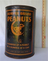 Bumper Brand Nuts Tin Advertisement Bucket
