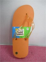 Kids Orange Flip Flops -Med
