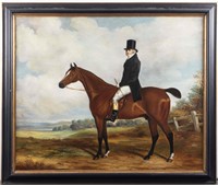 A. Maffei "Horse & Rider" Oil on Canvas