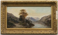John Westall "Figures in Landscape" Oil on Board