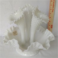 Ruffled Milk Glass Epergne