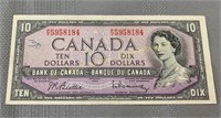 1954 Canada 10 dollar note, billet de 10 dollars