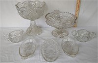 Cut Glass Serving Dishes - B