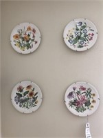 4 Avon WIldflower Plates, 4 Avon Anniv. Plates