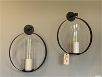 WALL SCONCES W/ CANDLES