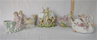 Women & Cherub Figurine Dishes