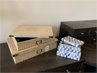 4PC ASSORTED DECO BOXES
