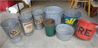 Galvanized Buckets & Old Feed Buckets