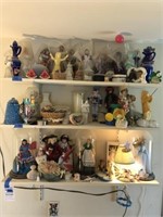 3 Shelves Figurines, Dolls, Avon
