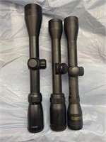 LOT OF 3 SCOPES BUSHNELL TRADIONAL / BANNER / UNK.