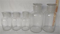 Set of Blown Glass Jars w/ Stoppers