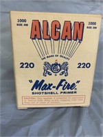 ALCAN MAX FIRE PRIMERS 1000 PRIMER BOX / INDIVIDUL