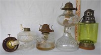 Old Glass Oil Lamps