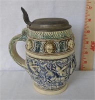 Short Rounded Beer Stein w/ Lid