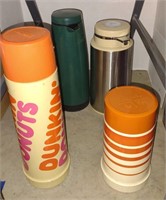 4 Vintage Thermoses