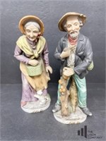 Elderly Man and Woman Figurines