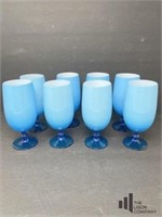 Retro Blue Iced Beverage Glasses