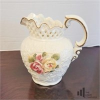 Decorative Pitcher with Rose Decor