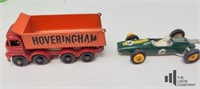 Original Matchbox Race Car and Hoveringham Truck