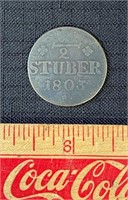 1803 EUROPEAN COIN - 2 STUBER