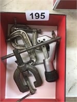 LOT OF , TUBE CUTTER, C-CLAMP, ETC.