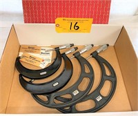 LOT STARRETT BLADE MICROMETERS (*See Photo) w/ 3-